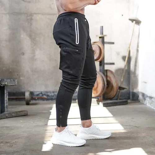 Vista 3 de AOTORR Pantalones deportivos de entrenamiento para hombre, pantalones deportivos para correr, pantalones deportivos casuales con bolsillos