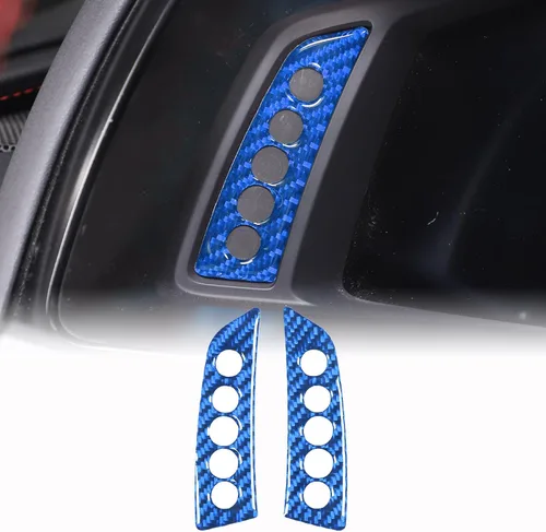 Vista 9 de CHEAYAR Adhesivo de fibra de carbono para tablero de instrumentos compatible con Chevrolet Corvette C8 Stingray 2020-2023, calcomanía para panel