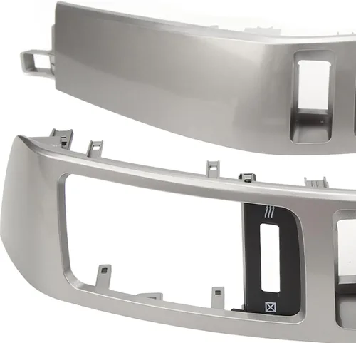 Vista 5 de Aramox 2 paneles de ventilación de salpicadero, consola central plateada, panel de ventilación de aire de CA, compatible con Land Cruiser Prado J120