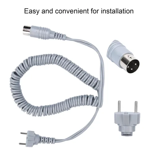 Vista 4 de ZJchao Cable de pieza de mano para taladro de uñas, cable de alimentación, máquina de manicura, pieza de mano, accesorios de repuesto de cable (gris)