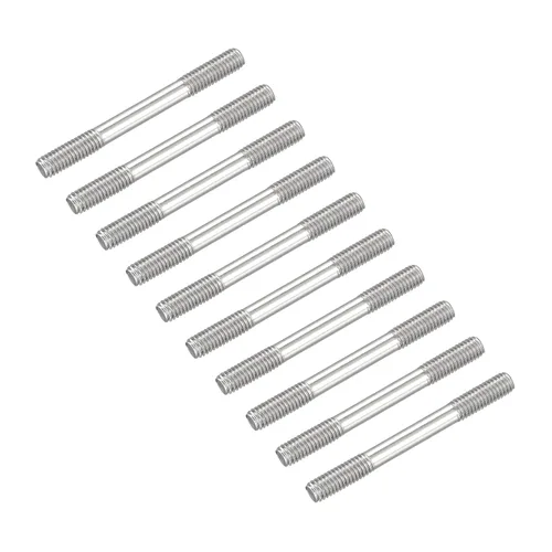 Vista 50 de METALLIXITY Tornillos de doble extremo (rosca M3, 0.787 in de longitud), 20 unidades, acero inoxidable 304, pernos de varilla roscados dobles