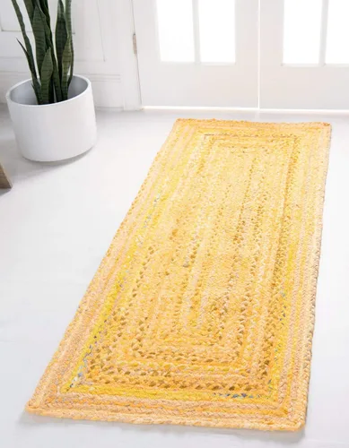 Vista 46 de Unique Loom Colección Trenzada Chindi - Alfombra de área (1 pie 2 pulgadas x 6 pies 1 pulgada, pasillo, multi/azul)