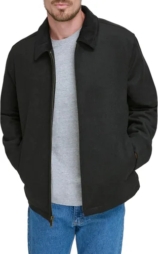 Vista 5 de Dockers Chaqueta de mezcla de lana con parte inferior abierta para hombre con babero acolchado