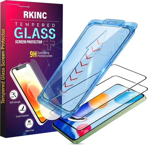 Vista 15 de RKINC Protector de pantalla [paquete de 4] para Samsung Galaxy A12 / Galaxy A02S / A12 Nacho, protector de pantalla de vidrio templado, 0.013 in