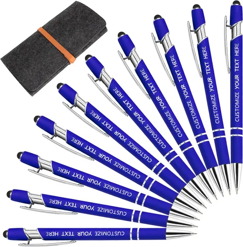 Vista 69 de Bolígrafos personalizados con lápiz óptico y grabado gratis, bolígrafos personalizados para negocios, graduación, aniversarios (hasta 500 unidades)