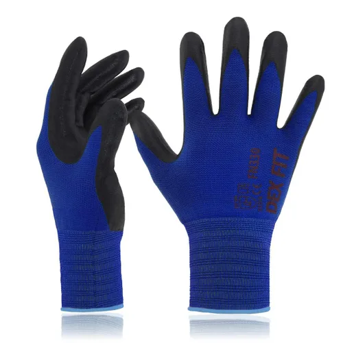 Vista 20 de DEX FIT FN330 - Guantes de trabajo de nitrilo, ajuste elástico 3D, agarre potente, táctil inteligente, recubierto de espuma resistente, fino