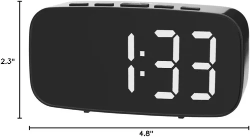 Vista 9 de Reloj despertador ruidoso con agitador de cama, reloj despertador vibratorio para personas que duermen con mucha fuerza, reloj despertador digital