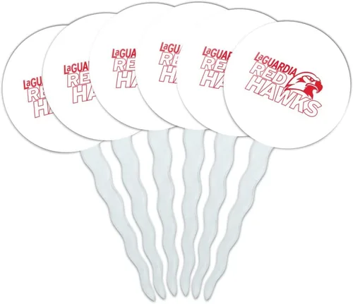 Vista 322 de Abilene Christian - Juego de 6 palillos para cupcakes con logotipo secundario