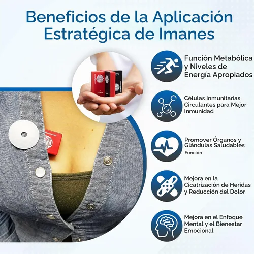 Vista 4 de SaveMeMagnets - Kit de bienestar de biomagnetismo 3 imanes de grado terapéutico y guía ilustrada Imán de bricolaje para el cuidado personal