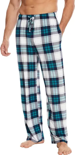 Vista 13 de GYS - Pantalones para dormir de bambú para hombre Negro