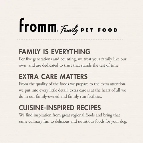 Vista 7 de Fromm Frommbo Gumbo - Alimento húmedo para perros con salchicha de res - Comida húmeda prémium para perros - Receta de carne de res - Caja de (12)