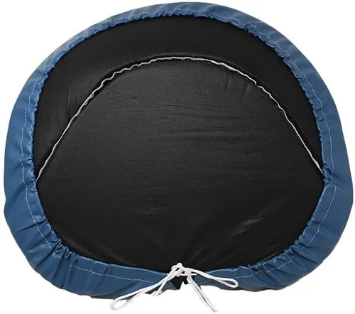 Vista 5 de Cojín de asiento de tractor azul y blanco para modelos Ford con asiento de acero estilo pan