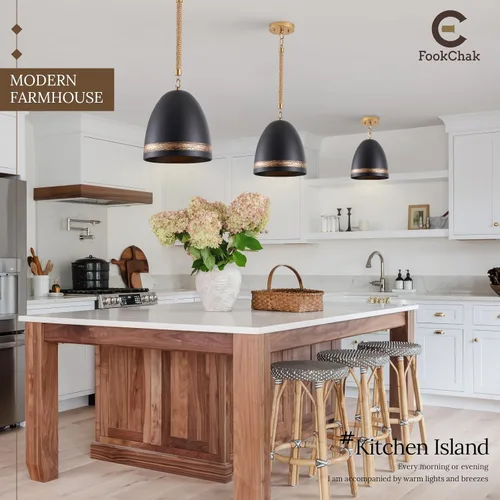 Vista 5 de Lámpara colgante de granja negra de 10 pulgadas, cuerda de cáñamo bohemio, iluminación de isla de cocina, lámpara colgante de techo de campo francés