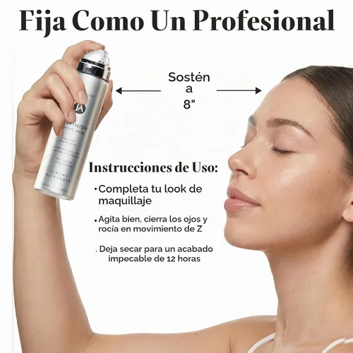 Vista 4 de Jerome Alexander MagicMinerals AirFinish - Spray fijador de acabado de larga duración, sensación ligera, impecable, cobertura mate Acabado de aire