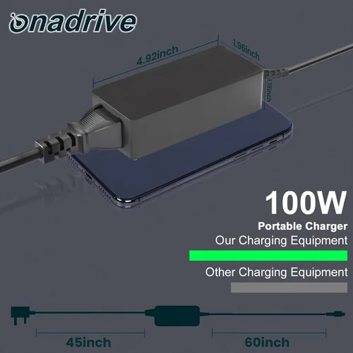 Vista 6 de Cargador USB-C de 100 W, cargador rápido universal compatible con Lenovo Thinkpad/IdeaPad/Yoga MacBook Pro, MacBook Air, iPad Pro, iPhone 14