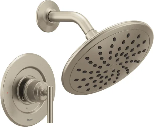 Vista 8 de Moen Gibson Posi-Temp - Molde de ducha moderno de equilibrio de presión dorado bronce con cabezal de ducha de lluvia de 8 pulgadas, requiere Bronce