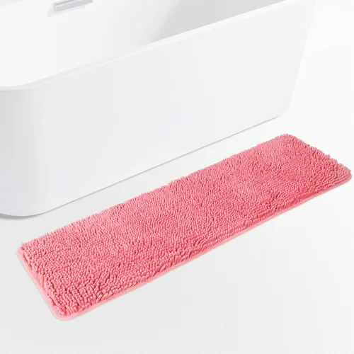 Vista 88 de Yeaban Alfombra de pasillo de baño de 24 x 72 pulgadas, antideslizante, alfombra de baño larga de felpilla gruesa, absorbente y lavable, alfombra