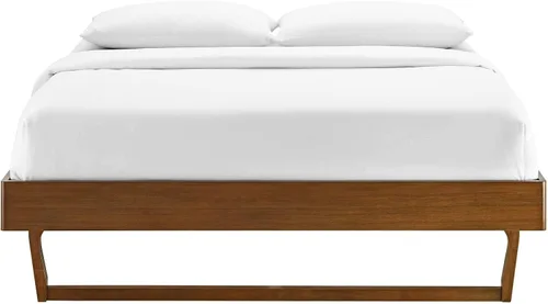 Vista 6 de Modway MOD-6212-WAL Billie - Marco de cama con plataforma de madera, tamaño individual, nogal