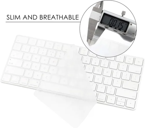 Vista 4 de Allinside Cubierta transparente para teclado Apple Magic (MLA22LL/A) con diseño de EE. UU