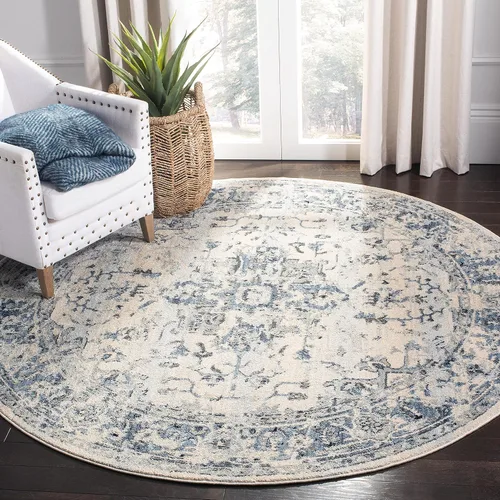 Vista 19 de SAFAVIEH - Alfombra decorativa de la colección Charleston, 2 pies x 4 pies, marfil y azul marino, diseño tradicional, ideal para áreas de alto