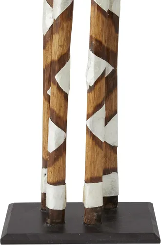 Vista 4 de Deco 79 Estatua decorativa de jirafa de madera, estatua decorativa para decoración del hogar, 11 x 6 x 47 pulgadas, color marrón