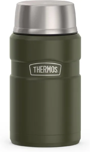 Vista 21 de THERMOS Stainless King - Tarro de alimentos aislado al vacío con cuchara, 16 onzas, verde militar mate Stainless Steel Insulated Food Container