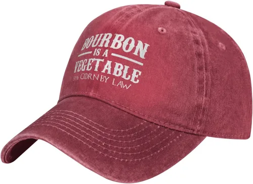 Vista 2 de Philysonic Sombrero divertido Bourbon is A Vegetable 51% Corn by Law Sombrero de béisbol para mujer, gorras ajustables