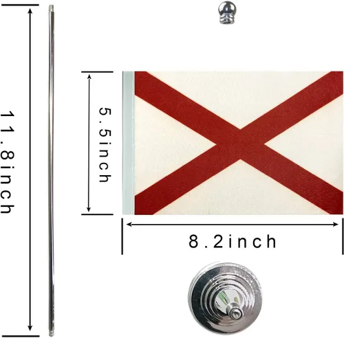 Vista 2 de GentleGirl. Bandera del estado de Alabama de Estados Unidos, bandera de Alabama, pequeña bandera del estado de Alabama, bandera de escritorio