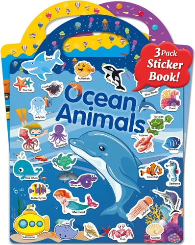 Vista 20 de Benresive - Libros de calcomanías reutilizables para niños de 2-4, libros de calcomanías para niños pequeños 1-3 y 2-4, juguetes de viaje Animal