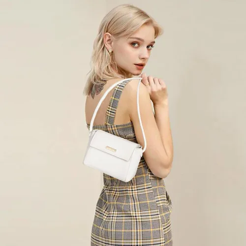Vista 2 de CLUCI Bolso cruzado para mujer, bolso cruzado de cuero vegano para mujer, bolsos cruzados, bolsos pequeños de hombro con 2 correas ajustables