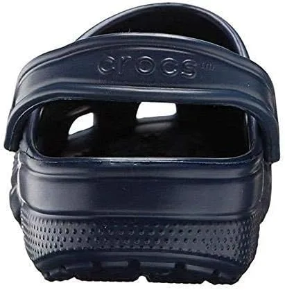 Vista 23 de Crocs Zuecos clásicos unisex, azul marino, 9 US hombres/11 US mujer
