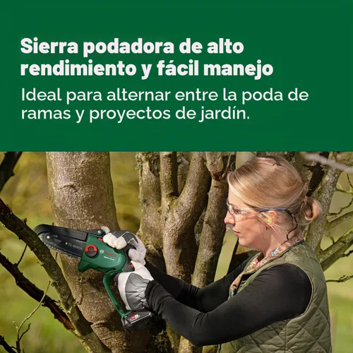 Vista 6 de Bosch Sierra de podar compacta inalámbrica para el hogar y el jardín EasyChain 18V-15-7