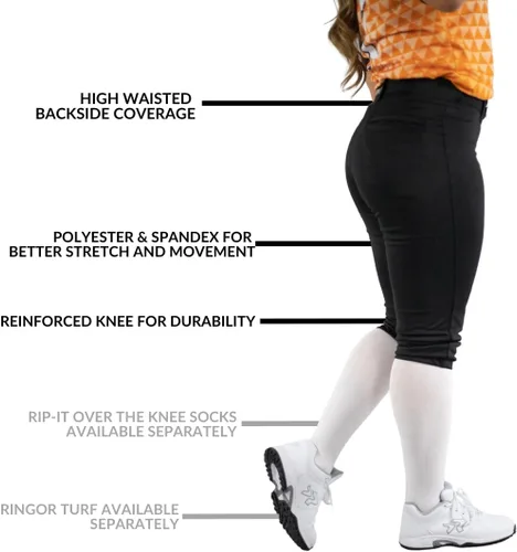 Vista 3 de RIP-IT Women's Revolution Softball Pants - Athletic Cut