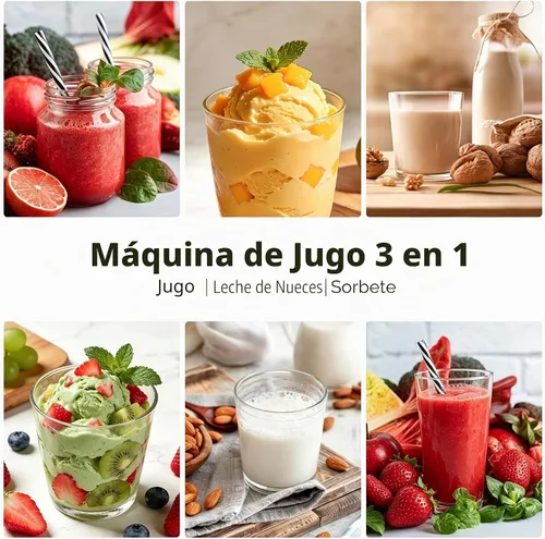 Vista 8 de AMZCHEF Exprimidor de prensa en frío, Juicer lento de autoalimentación de Negro mate