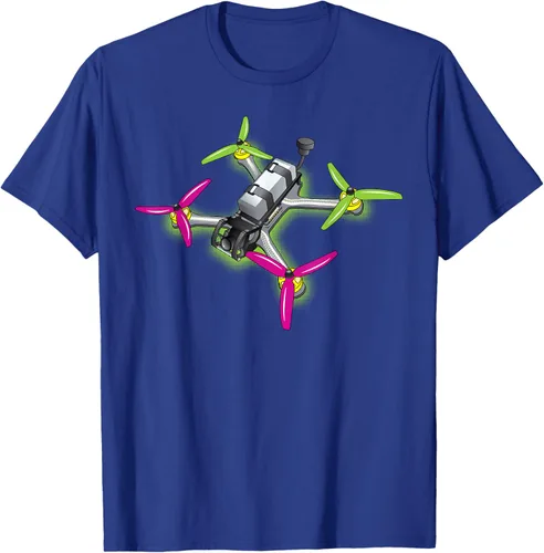 Vista 25 de Freestyle FPV Racing Drone Pilot Acro Quadcopter - Camiseta de sandía, Negro, S