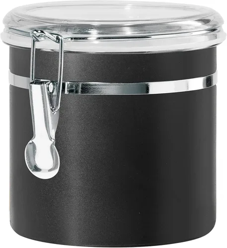 Vista 21 de Oggi Recipiente de cocina de acero inoxidable de 26 onzas líquidas, negro - Tapa hermética con cierre, parte superior transparente - Ideal