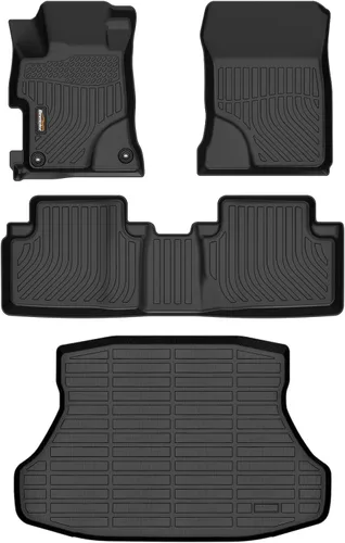 Vista 67 de Alfombrillas para todo tipo de clima y forro de carga para Volkswagen Atlas 2018-2026 (asientos de 6 pasajeros), juego completo de 3 filas