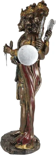 Vista 4 de Ebros Mystic Yogi Panchamukhi Hanuman Figura 9.75 pulgadas de alto mono de cinco caras Ramayana hindú Dios Iluminación oriental Vastu escultura