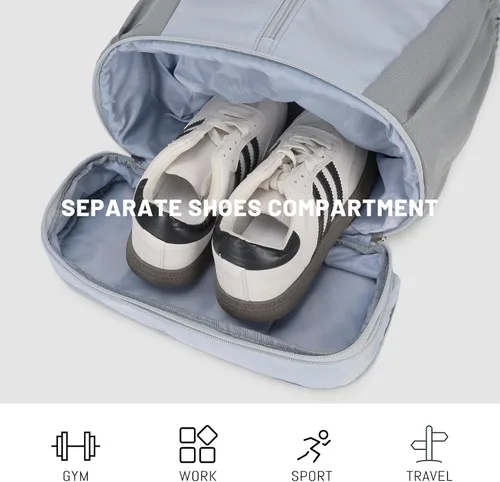 Vista 4 de mygreen Mochila con cordón para gimnasio con compartimento para zapatos