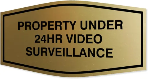 Vista 32 de Fancy Property - Señal de videovigilancia (cámara) de menos de 24 horas (negro) - Pequeño (paquete de 1)