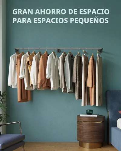 Vista 9 de OROPY - Perchero industrial de 65.7 pulgadas para colgar ropa