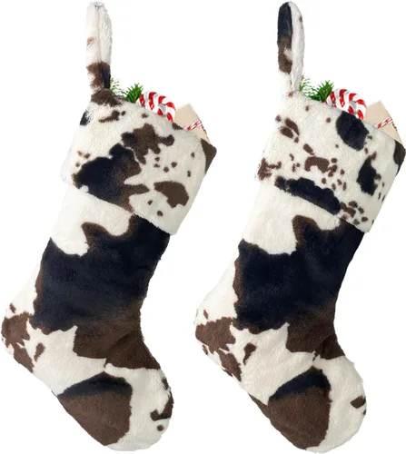Vista 12 de Medias de Navidad de felpa personalizadas, paquete de 1 unidad, medias de Navidad grandes de piel bordada de 20 pulgadas, medias personalizadas