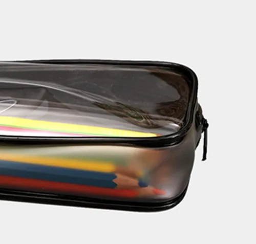 Vista 5 de Funny live Estuche transparente para lápices de gran capacidad, bolsa de almacenamiento, bolsa de PVC transparente, bolsa de lápices