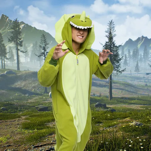 Vista 44 de Funziez! - Disfraz de Halloween para adultos, disfraz de animales y criaturas marinas, mameluco afelpado para cosplay, para mujeres y hombres