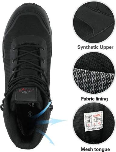 Vista 5 de NORTIV 8 Botas de senderismo impermeables para hombre, zapatos de montañismo para mochileros