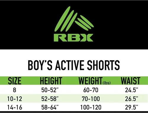 Vista 5 de RBX Pantalones cortos deportivos para niños, pantalones cortos de baloncesto con bolsillos, pantalones cortos de gimnasio para niños (8-16)