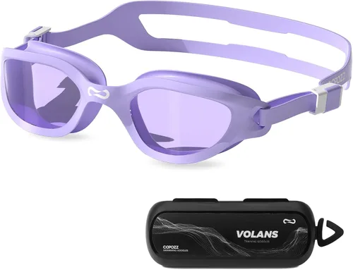 Vista 7 de COPOZZ Gafas de natación para mujeres adultas, gafas de natación para mujeres y hombres, antivaho sin fugas, protección UV para adultos