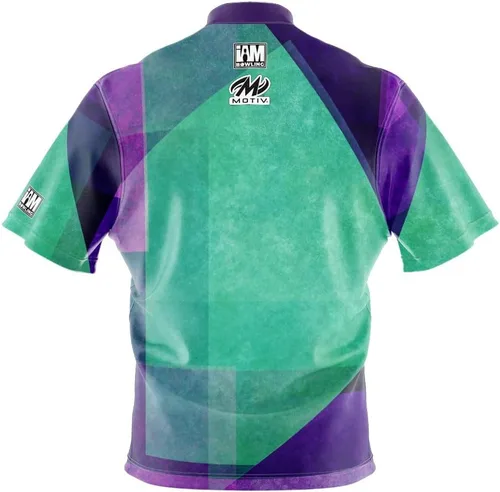 Vista 2 de Logo Infusion Camiseta de bolos sublimada con tinte (cuello de hoja) - I AM Bowling Fun Design 2004-MT - Motiv