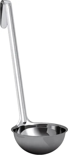Vista 17 de Cucharón de sopa súper resistente y ergonómico de 1 onza, 1 paquete. Cucharones de acero inoxidable con asas largas. Los mejores accesorios