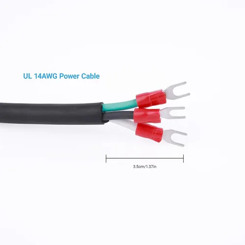 Vista 3 de Toronce - Conector macho de 3 pines AC Powercon conector azul/blanco con 14 Awg 1.5 pies PoweCable 20A/250V para pantalla LED de luz de escenario